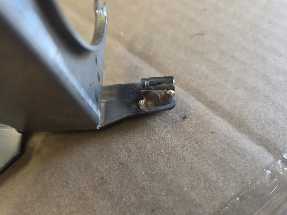 Brazed joint detail on an RWS-produced bracket assembly